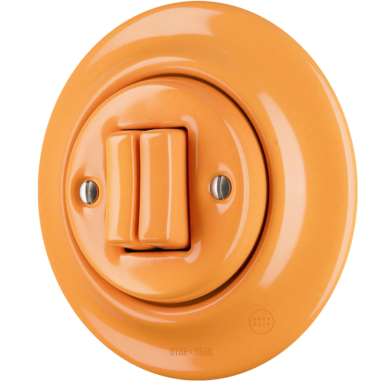 PORCELAIN WALL LIGHT SWITCH CARROT DOUBLE - DYKE & DEAN