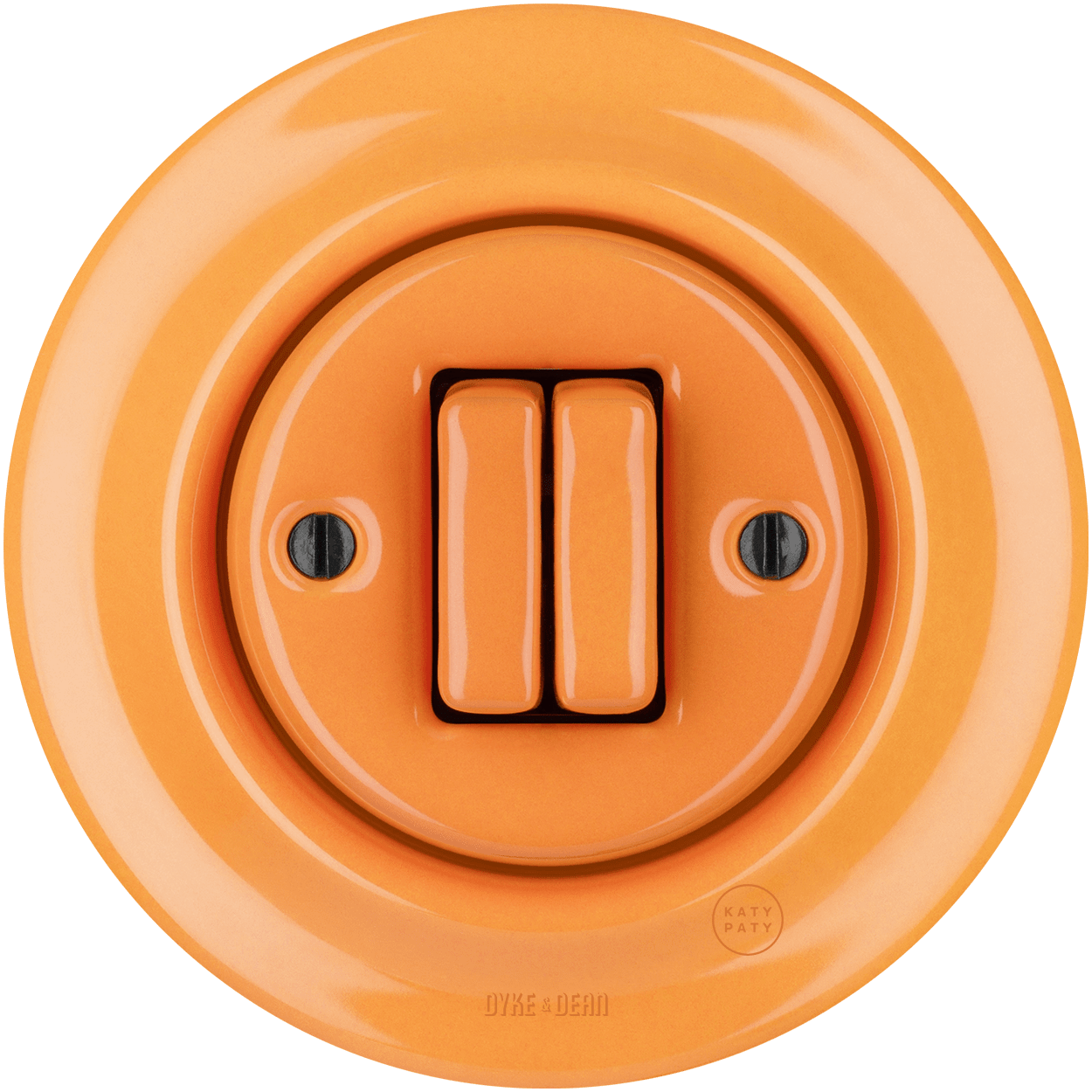 PORCELAIN WALL LIGHT SWITCH CARROT DOUBLE - DYKE & DEAN