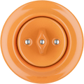 PORCELAIN WALL LIGHT SWITCH CARROT ROTARY - DYKE & DEAN