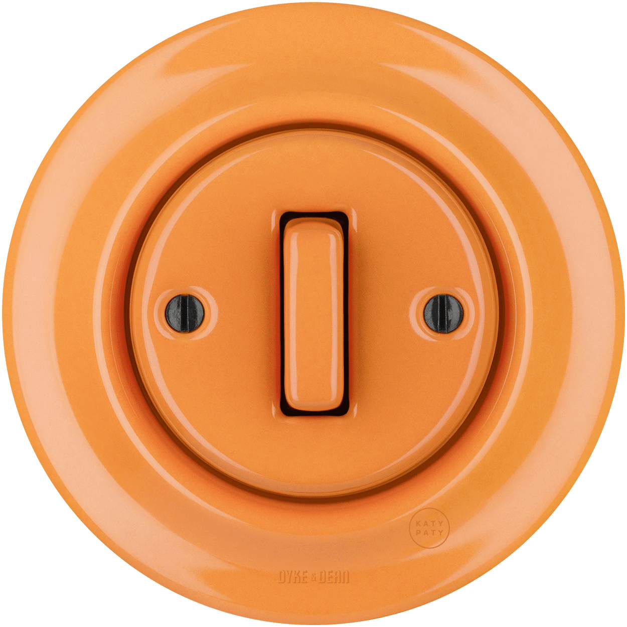 PORCELAIN WALL LIGHT SWITCH CARROT SLIM BUTTON - DYKE & DEAN