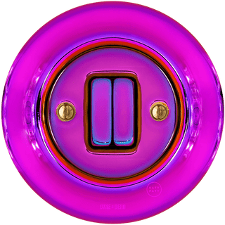 PORCELAIN WALL LIGHT SWITCH DOUBLE SLIM VIOLEDO - DYKE & DEAN