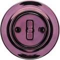PORCELAIN WALL LIGHT SWITCH PURPLE TOGGLE - DYKE & DEAN