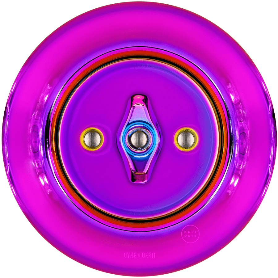 PORCELAIN WALL LIGHT SWITCH ROTARY VIOLEDO - DYKE & DEAN