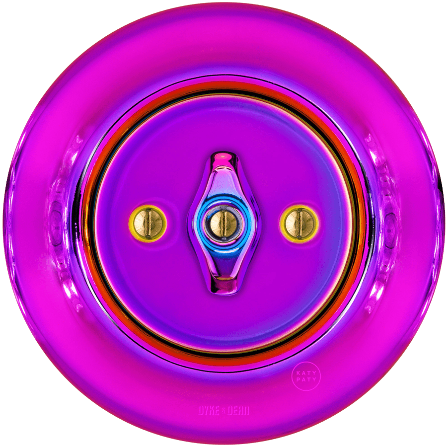 PORCELAIN WALL LIGHT SWITCH ROTARY VIOLEDO - DYKE & DEAN