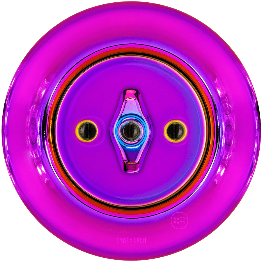 PORCELAIN WALL LIGHT SWITCH ROTARY VIOLEDO - DYKE & DEAN