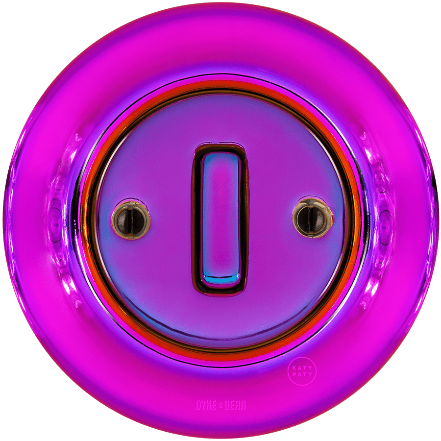 PORCELAIN WALL LIGHT SWITCH SLIM BUTTON VIOLEDO - DYKE & DEAN