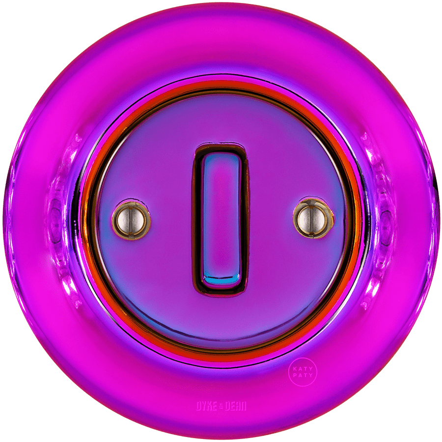 PORCELAIN WALL LIGHT SWITCH SLIM BUTTON VIOLEDO - DYKE & DEAN