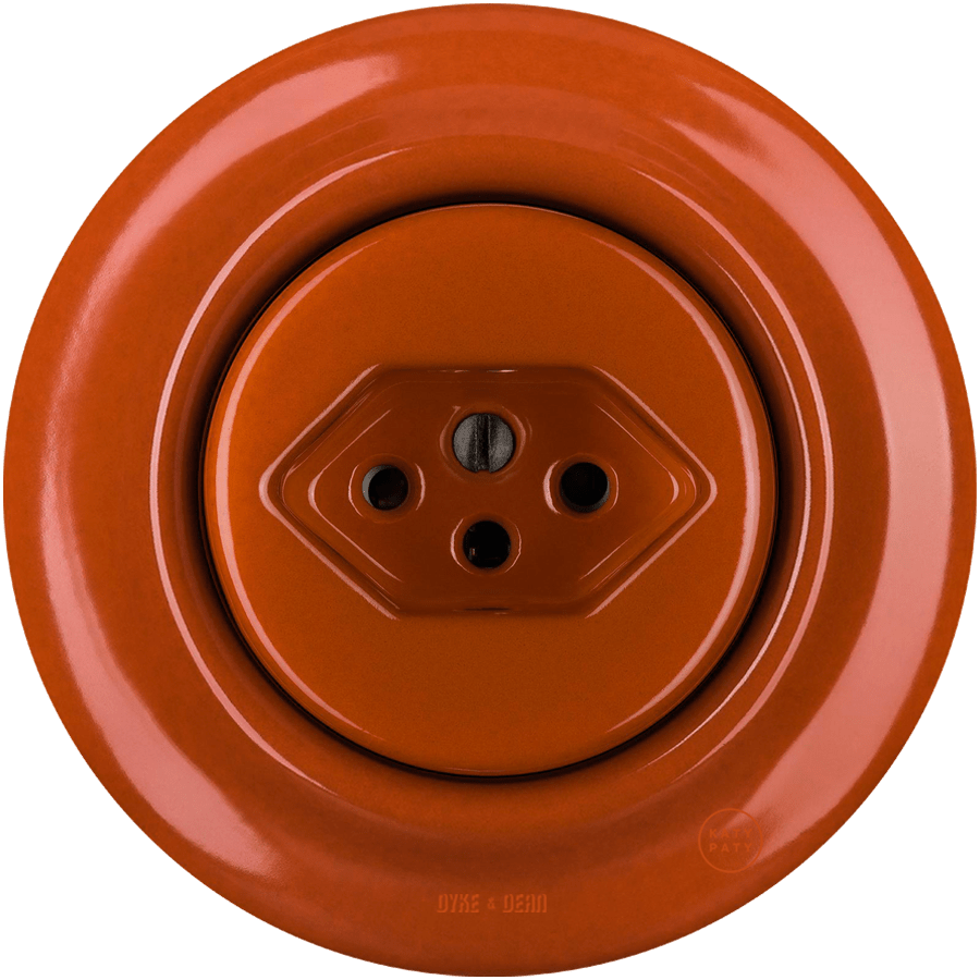 PORCELAIN WALL MOUNTED SWISS SOCKET BRICK RED - DYKE & DEAN