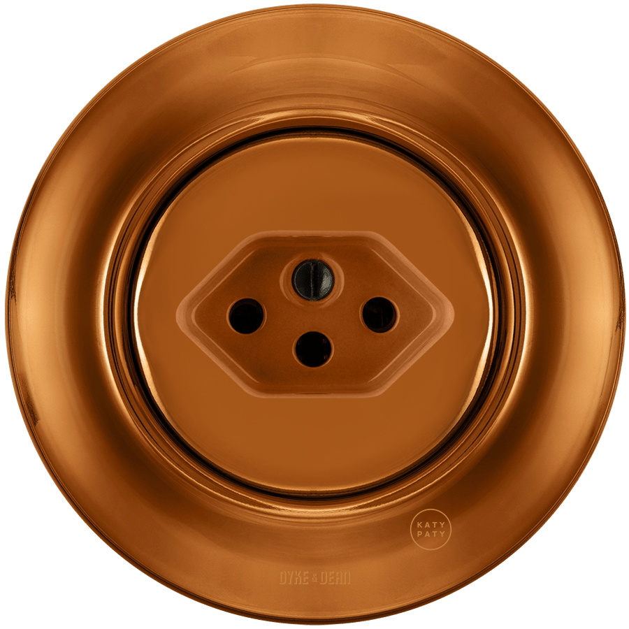 PORCELAIN WALL MOUNTED SWISS SOCKET BRONZE - DYKE & DEAN