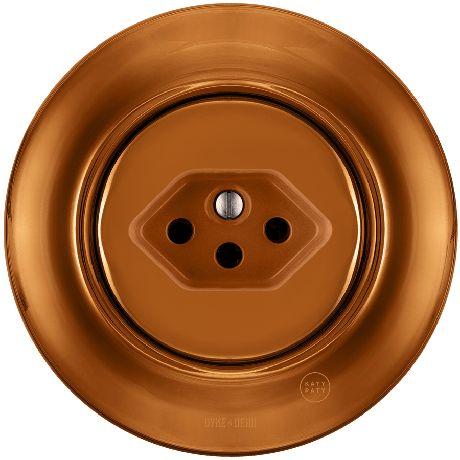 PORCELAIN WALL MOUNTED SWISS SOCKET BRONZE - DYKE & DEAN