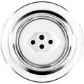 PORCELAIN WALL MOUNTED SWISS SOCKET CHROME - DYKE & DEAN