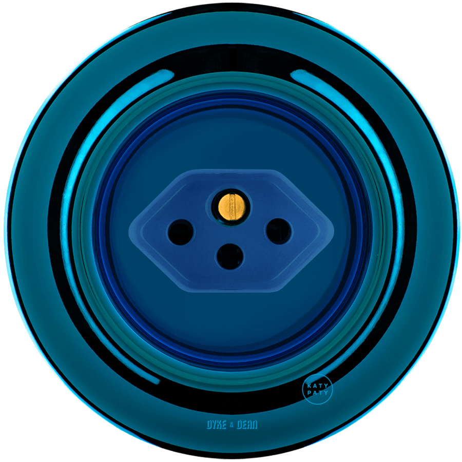 PORCELAIN WALL MOUNTED SWISS SOCKET DARK BLUE - DYKE & DEAN