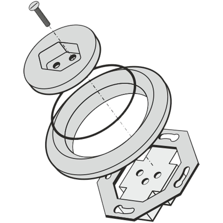 PORCELAIN WALL MOUNTED SWISS SOCKET DARK GREY - DYKE & DEAN