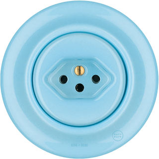 PORCELAIN WALL MOUNTED SWISS SOCKET PASTEL BLUE - DYKE & DEAN