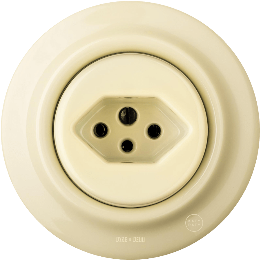 PORCELAIN WALL MOUNTED SWISS SOCKET VANILLA - DYKE & DEAN