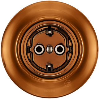 PORCELAIN WALL SCHUKO SOCKET BRONZE - DYKE & DEAN