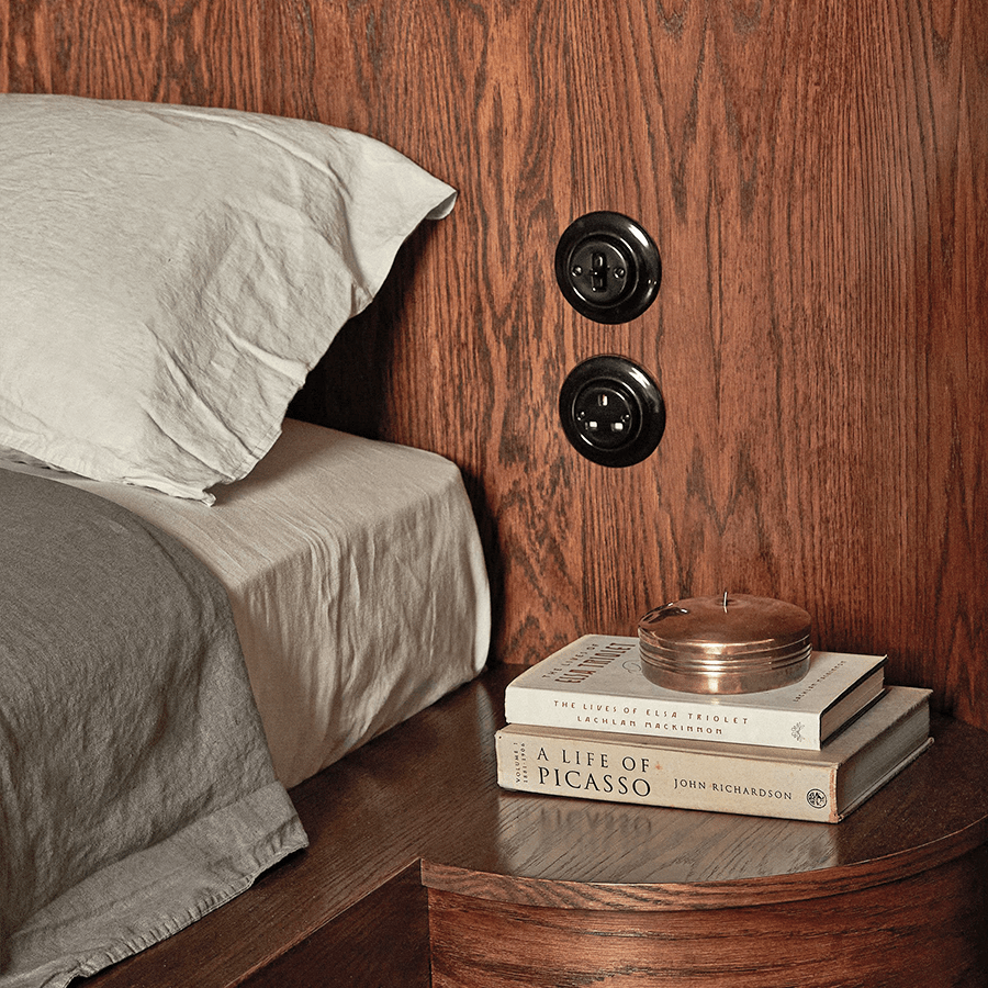 PORCELAIN WALL SOCKET GREY GREEN UK - DYKE & DEAN