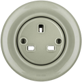 PORCELAIN WALL SOCKET GREY GREEN UK - DYKE & DEAN