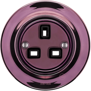 PORCELAIN WALL SOCKET PURPLE UK - DYKE & DEAN