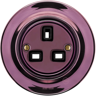 PORCELAIN WALL SOCKET PURPLE UK - DYKE & DEAN