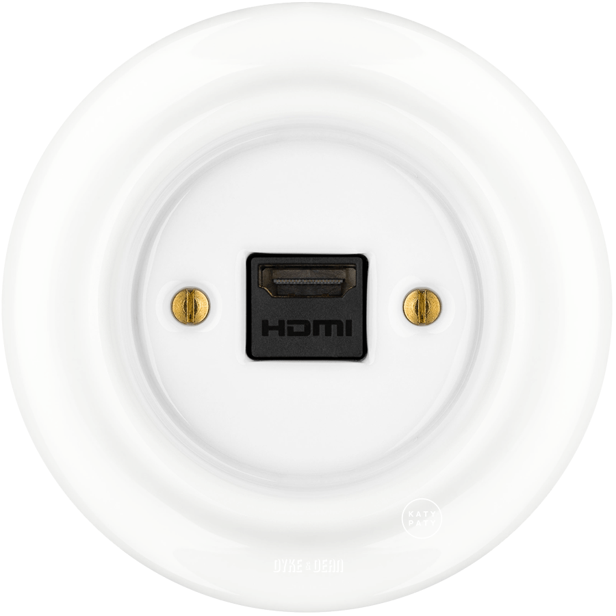 PORCELAIN WALL SOCKET WHITE HDMI - DYKE & DEAN