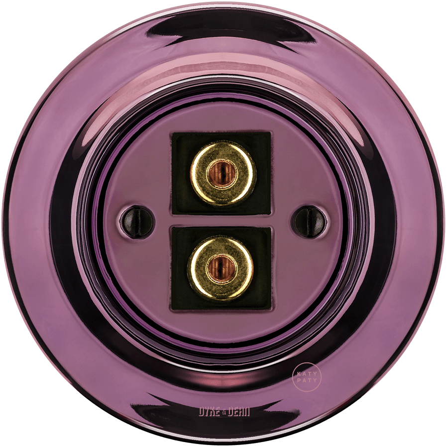 PORCELAIN WALL SPEAKER SOCKET PURPLE - DYKE & DEAN