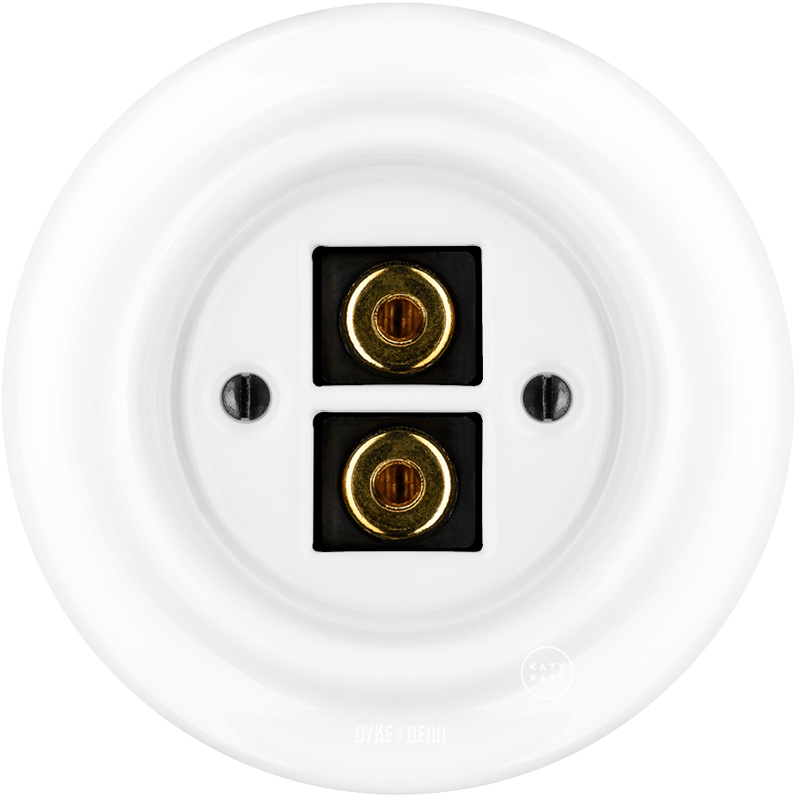 PORCELAIN WALL SPEAKER SOCKET WHITE - DYKE & DEAN