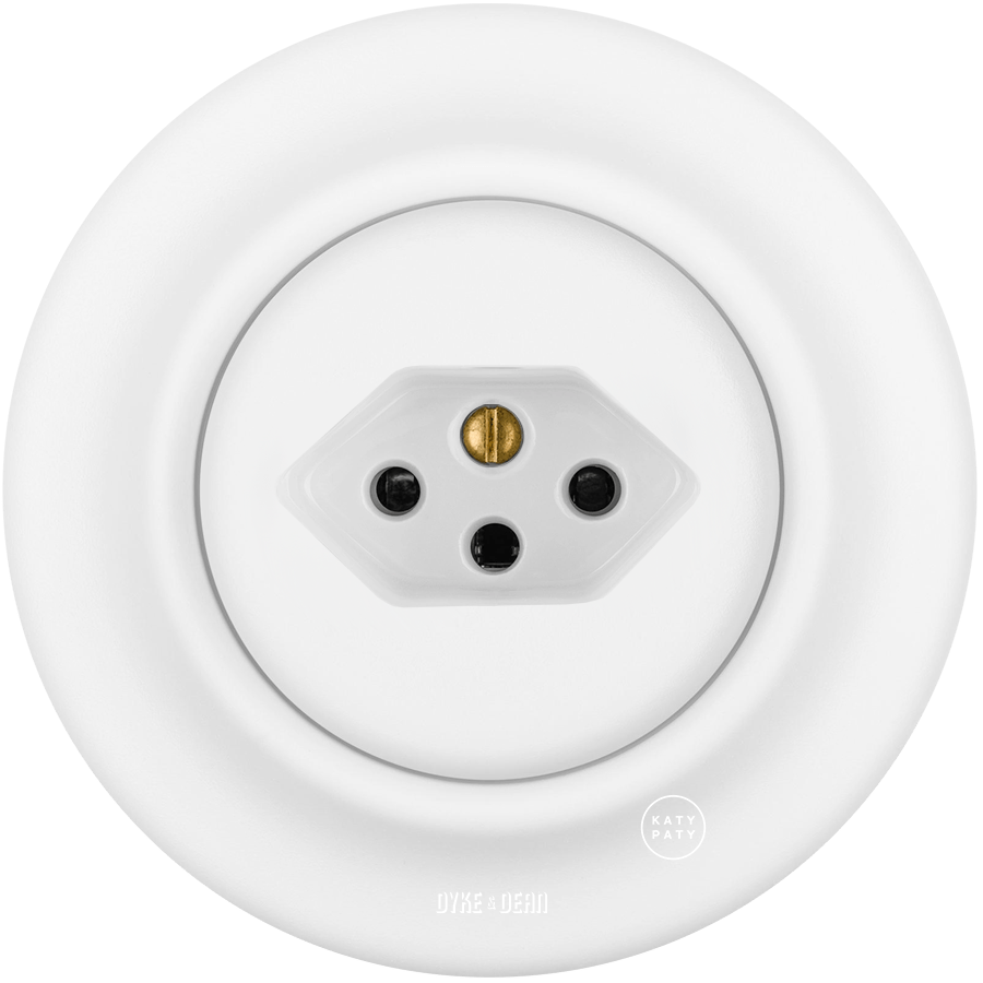 PORCELAIN WALL SWISS SOCKET MATT WHITE - DYKE & DEAN