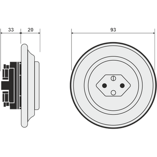 PORCELAIN WALL SWISS SOCKET PURPLE - DYKE & DEAN