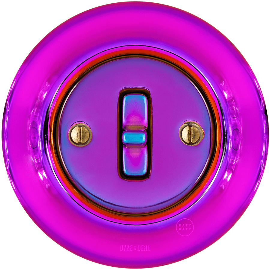 PORCELAIN WALL TOGGLE LIGHT SWITCH VIOLEDO - DYKE & DEAN