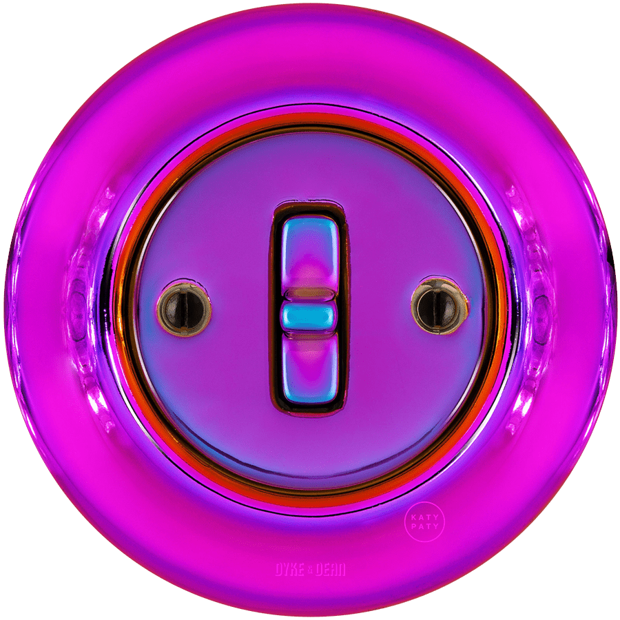 PORCELAIN WALL TOGGLE LIGHT SWITCH VIOLEDO - DYKE & DEAN