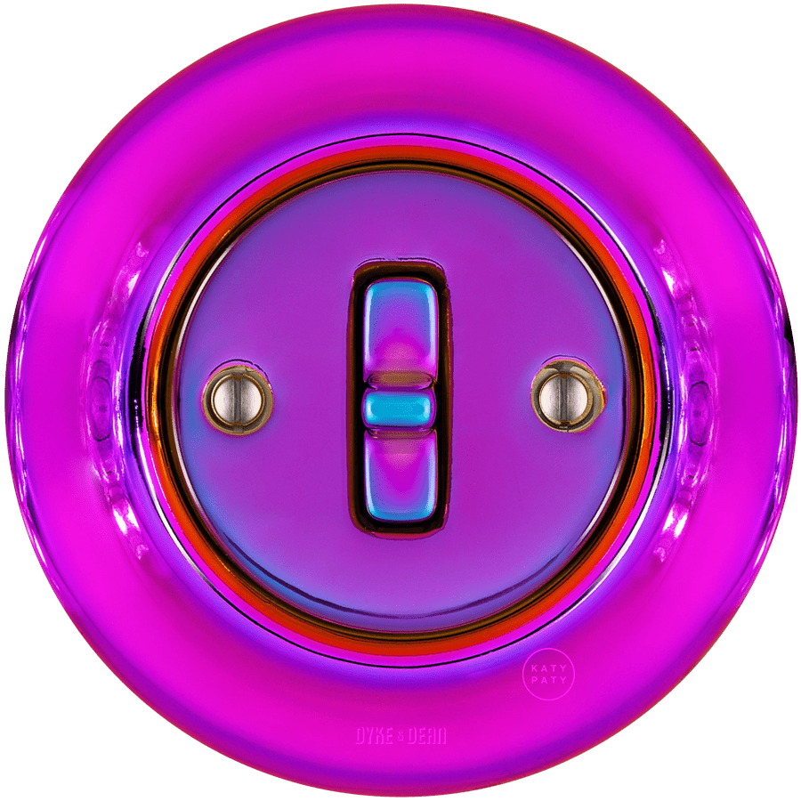 PORCELAIN WALL TOGGLE LIGHT SWITCH VIOLEDO - DYKE & DEAN