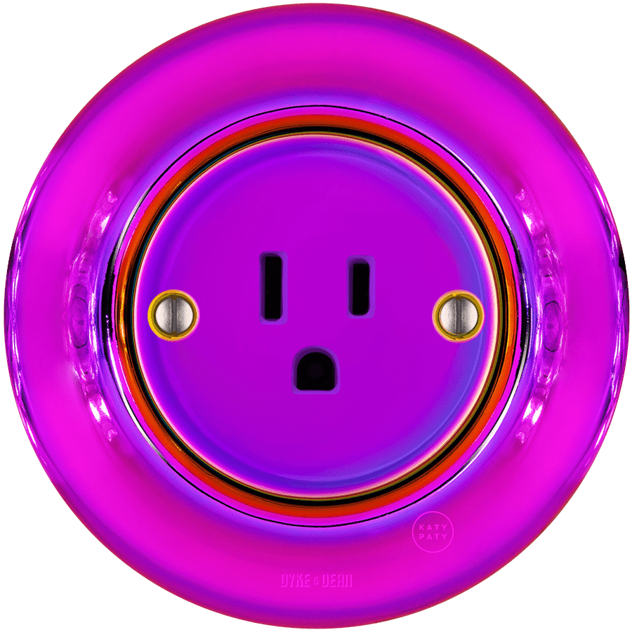 PORCELAIN WALL US 15 AMP PLUG SOCKET VIOLEDO - DYKE & DEAN