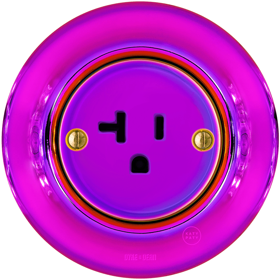 PORCELAIN WALL US 20 AMP PLUG SOCKET VIOLEDO - DYKE & DEAN
