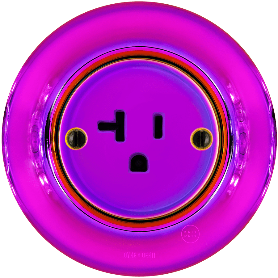 PORCELAIN WALL US 20 AMP PLUG SOCKET VIOLEDO - DYKE & DEAN