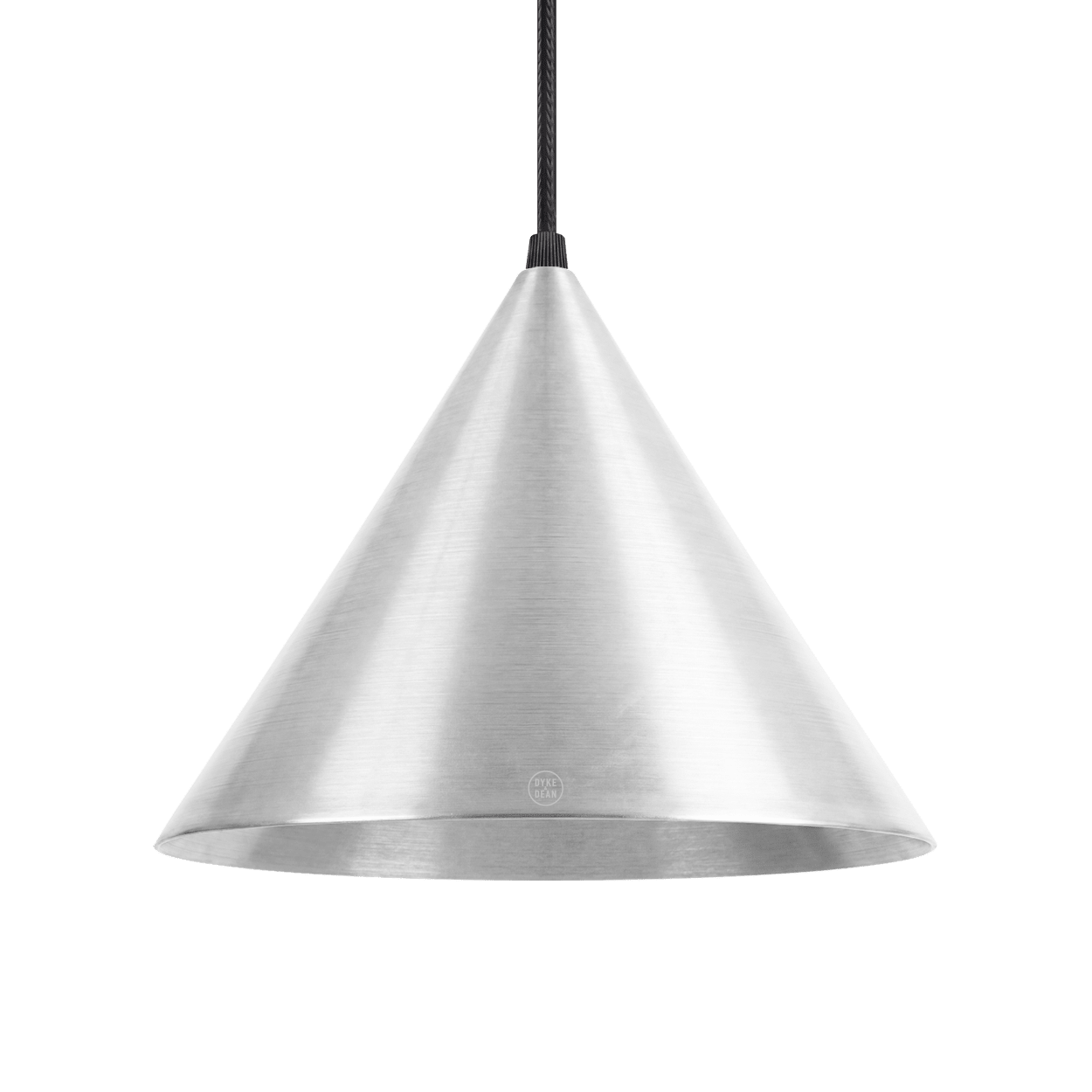 RAW METAL E27 ENAMEL CONE LAMPSHADE PENDANT 200 - DYKE & DEAN