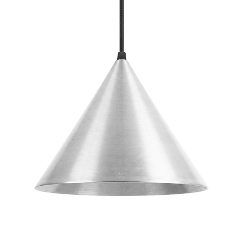 RAW METAL E27 ENAMEL CONE LAMPSHADE PENDANT 200 - DYKE & DEAN