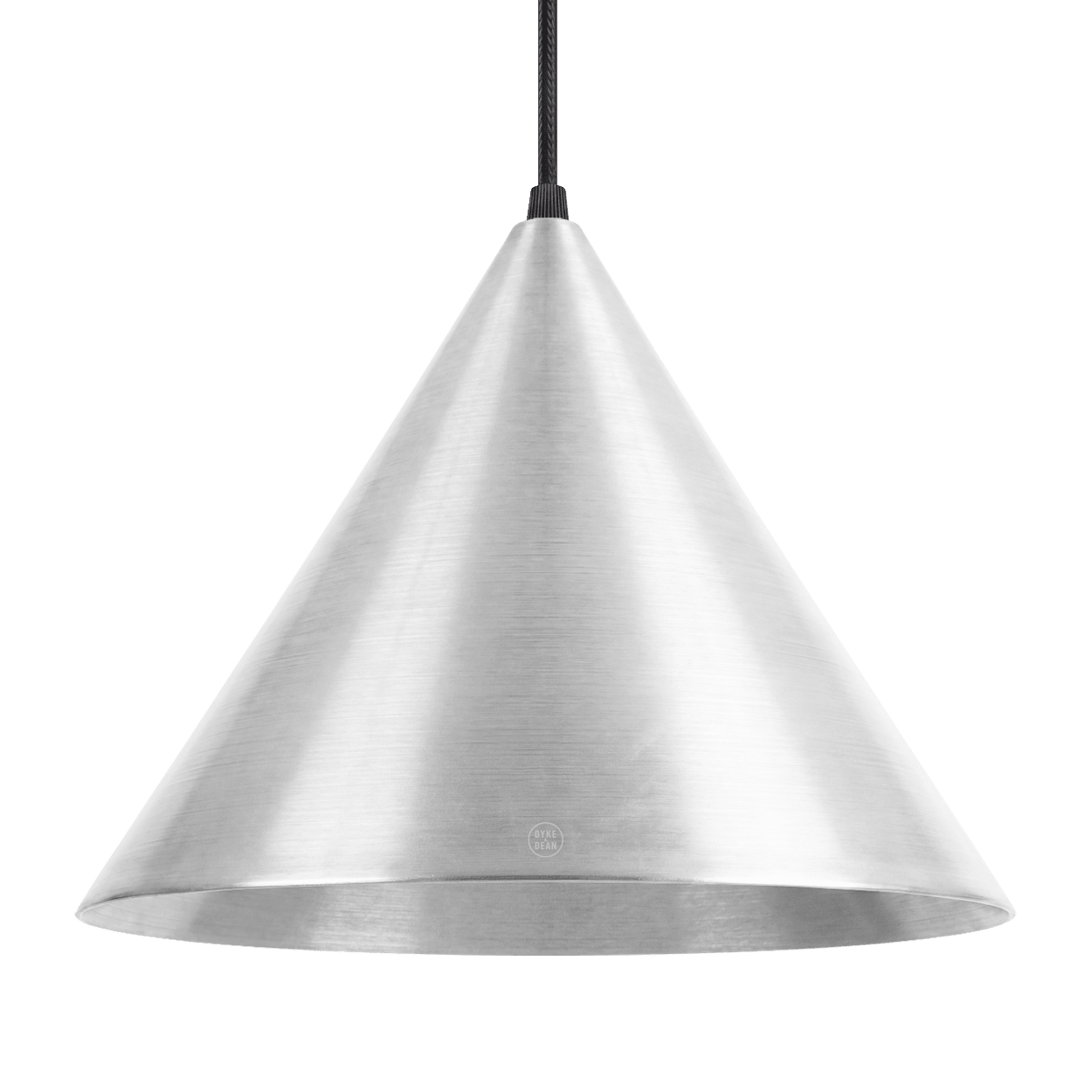 RAW METAL E27 ENAMEL CONE LAMPSHADE PENDANT 300 - DYKE & DEAN