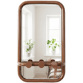 RETRO TUBE HALL HOOK MIRROR BROWN - DYKE & DEAN