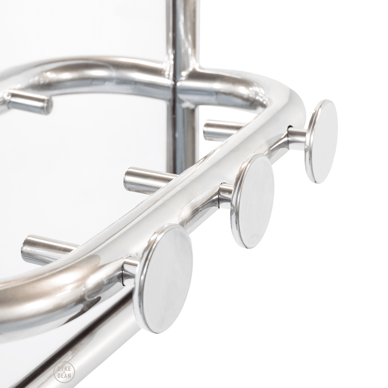 RETRO TUBE HALL HOOK MIRROR CHROME - DYKE & DEAN