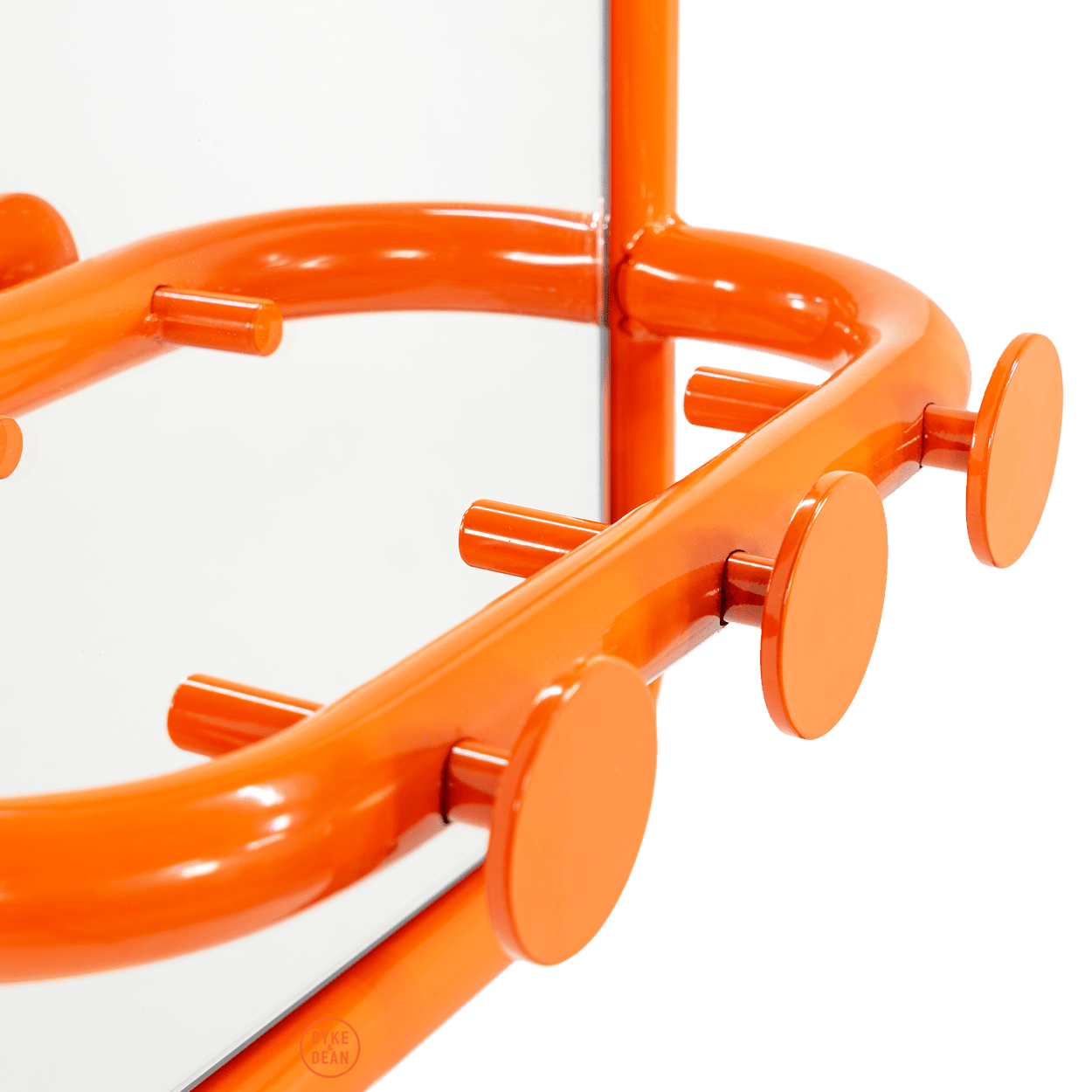 RETRO TUBE HALL HOOK MIRROR ORANGE - DYKE & DEAN