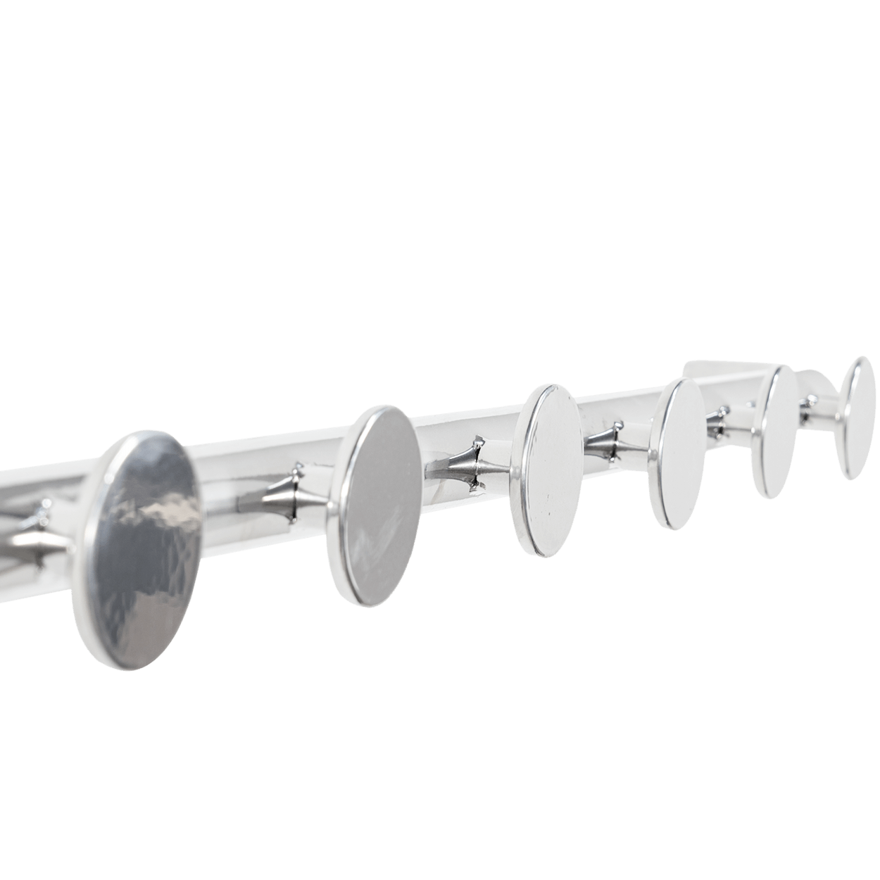 RETRO TUBE HALLWAY COAT RACK WITH 6 HOOKS CHROME - DYKE & DEAN