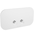 ROUND CORNERS TOILET FLUSH PLATE CHROME - DYKE & DEAN