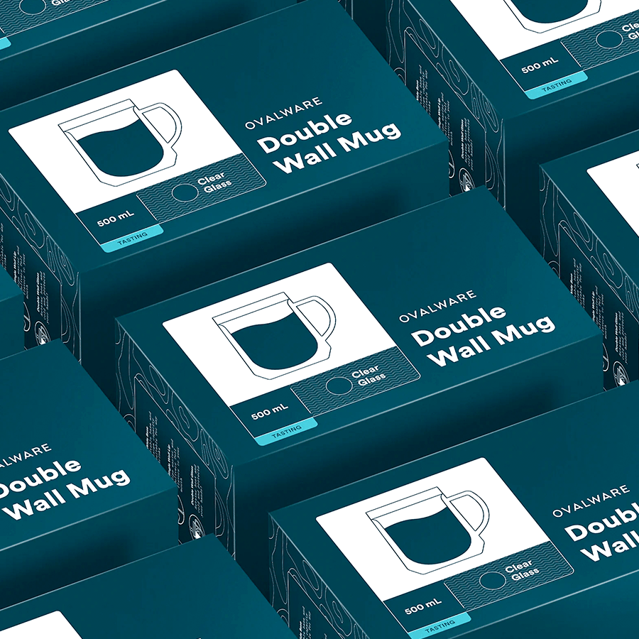 SET OF 2 DOUBLE WALL GLASS MUGS 500ml - DYKE & DEAN