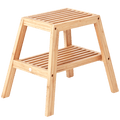 SLATTED BATH STOOL BAMBOO - DYKE & DEAN