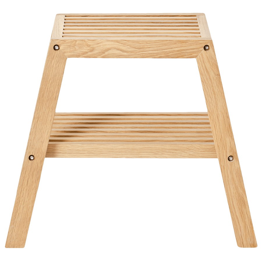 SLATTED BATH STOOL NATURAL OAK - DYKE & DEAN