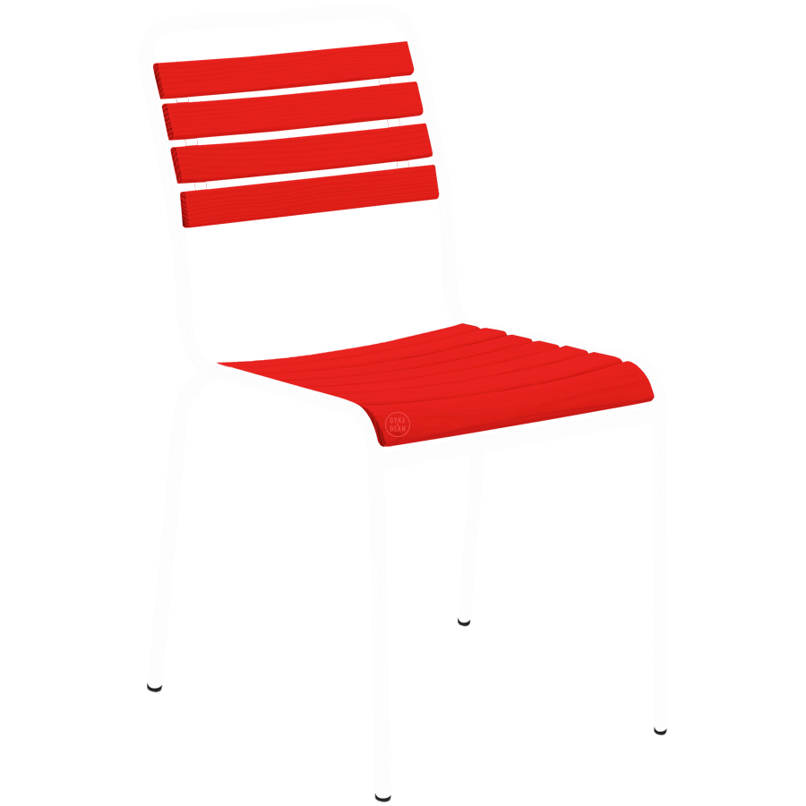 SLATTED REDWOOD STACKING CHAIR COLOUR