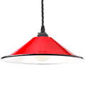 SMALL RED ENAMEL CONE SHADE - DYKE & DEAN