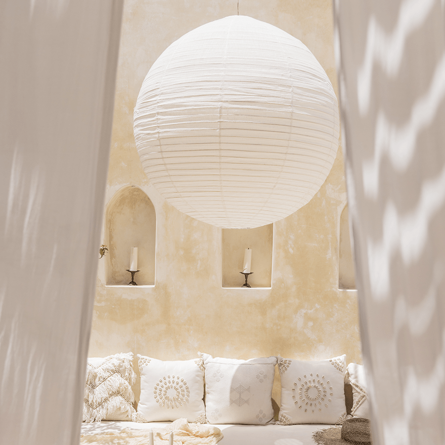 SPHERE LINEN LIGHT SHADE 120CM - DYKE & DEAN