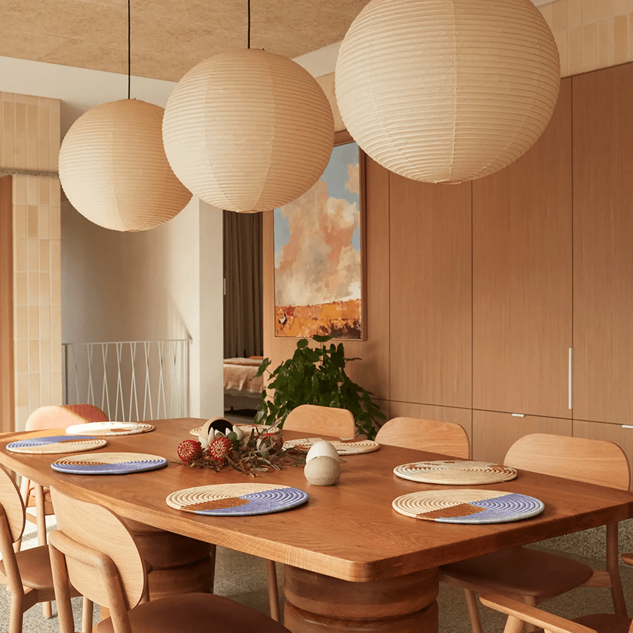 SPHERE LINEN LIGHT SHADE 120CM - DYKE & DEAN